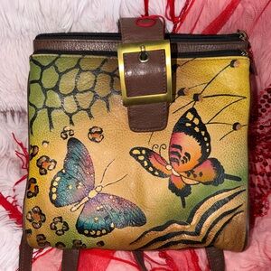 Anuschka Genuine Hand Painted Leather Satchel